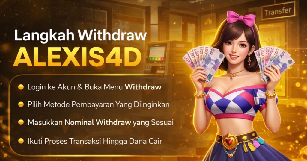 Panduan langkah withdraw ALEXIS4D melalui menu penarikan dana