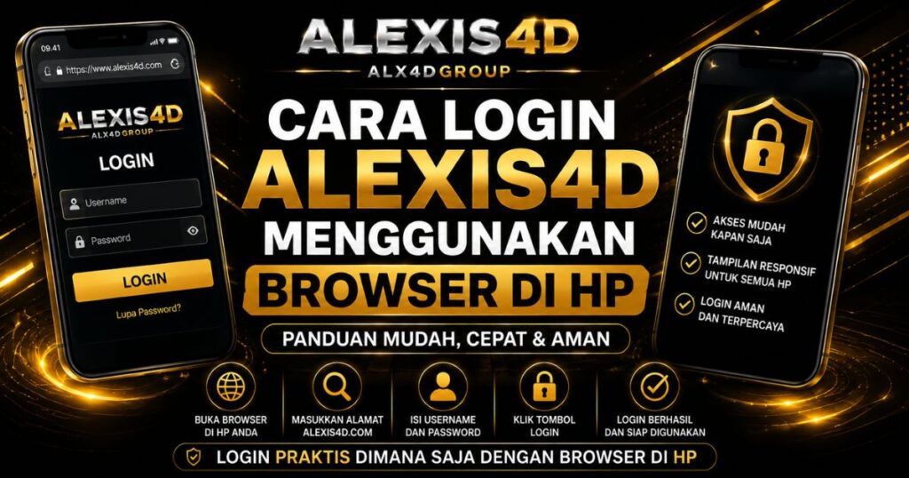 Cara login ALEXIS4D menggunakan browser di hp