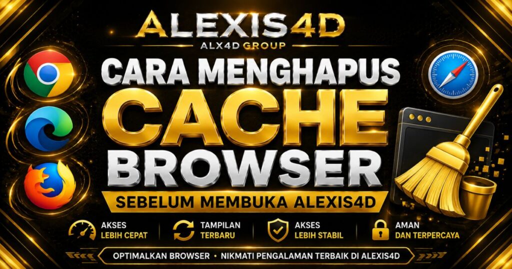 Cara menghapus cache browser sebelum membuka ALEXIS4D