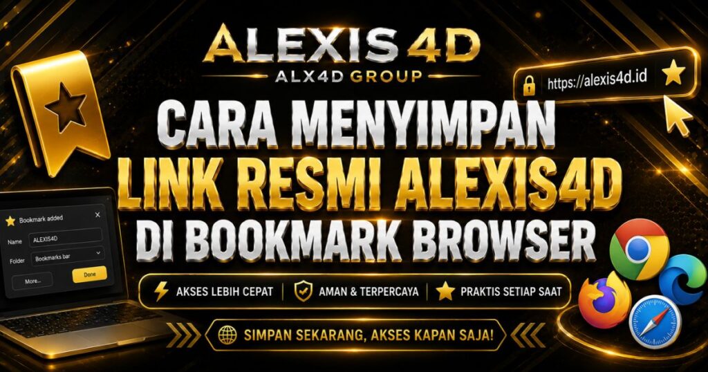 Cara menyimpan link resmi ALEXIS4D di bookmark browser