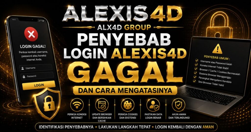 Penyebab login ALEXIS4D gagal dan cara mengatasinya