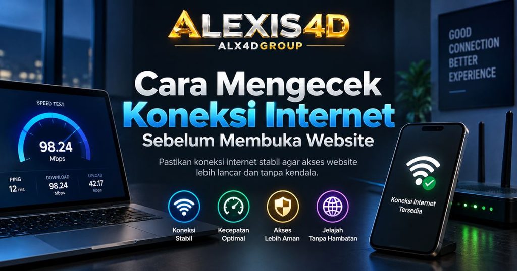 Cara mengecek koneksi internet sebelum membuka website